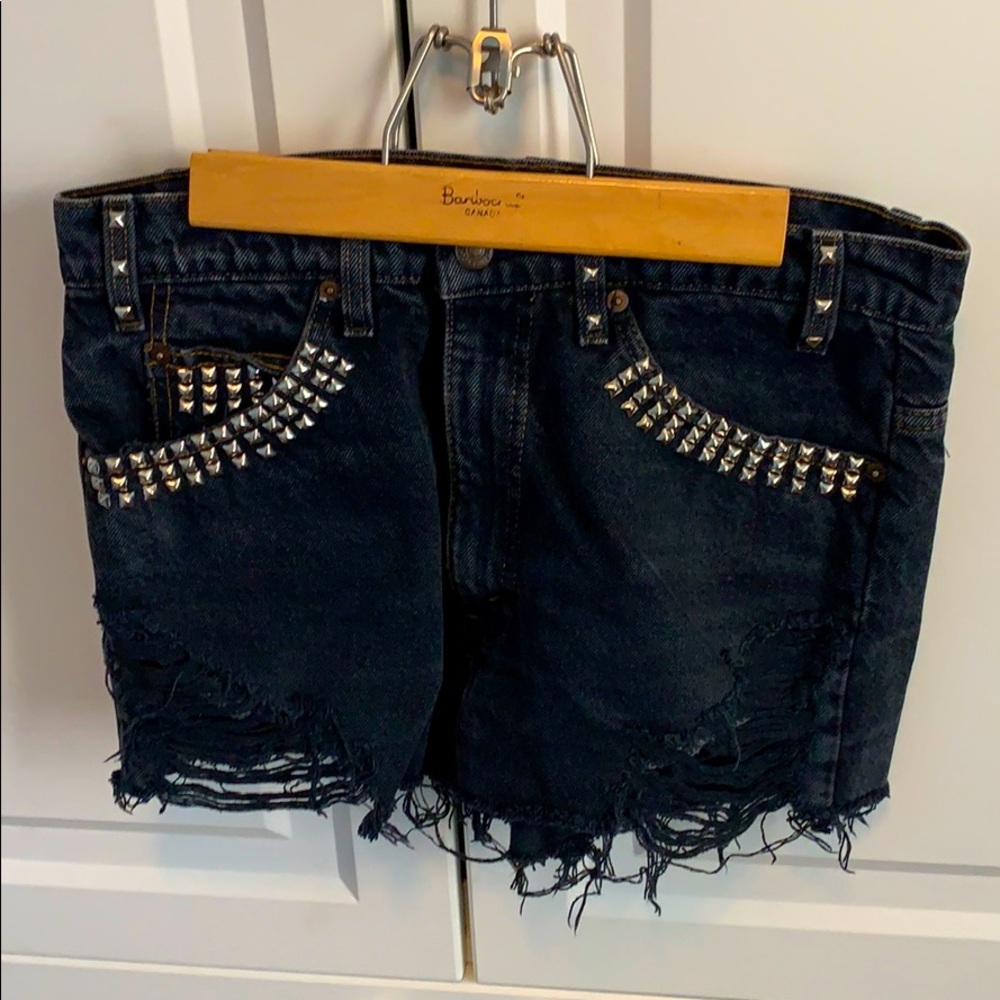 Levi’s custom designed denim shorts
